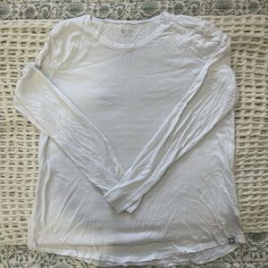 Figs white under-scrub long sleeve